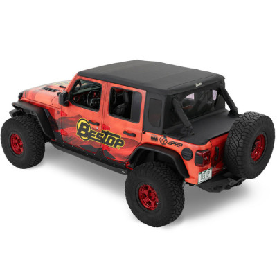 Trektop Half TOP black TWILL BESTOP - Jeep Wrangler JLU 4 porte
