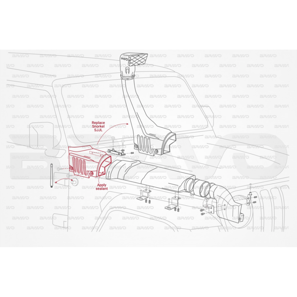 Snorkel Jeep Wrangler JL / Gladiator JT dal 2017