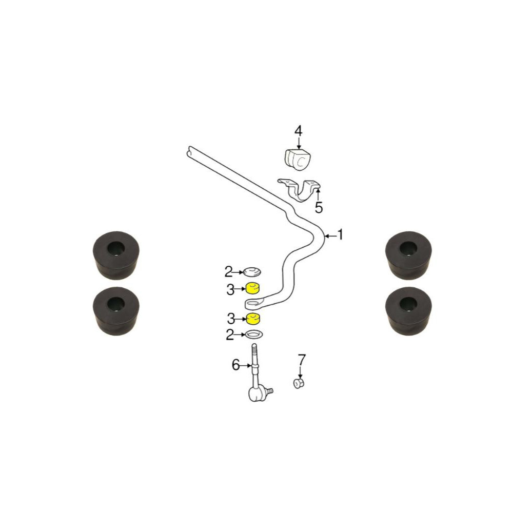 Gommini barra stabilizzatrice - Toyota Hilux / 4 Runner