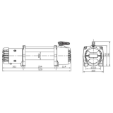 Verricello T-MAX EW9500 MUSCLEFIT (4309KG) 12V