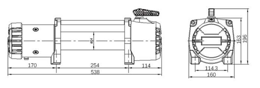 Verricello T-MAX EW12500S MUSCLEFIT (5670KG) 12V