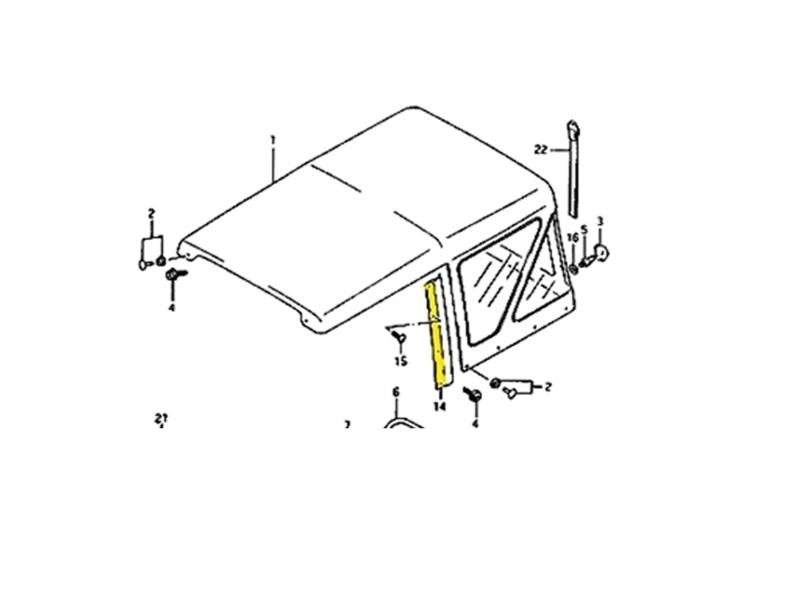 Kit profili laterali per soft top - Suzuki Sj Samurai